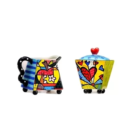 Lattiera e zuccheriera Heart - Romero Britto