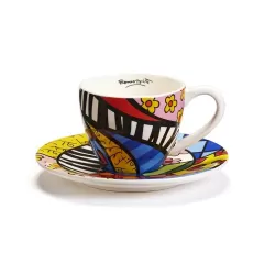 Set tazza tè con piatto Safari - Romero Britto