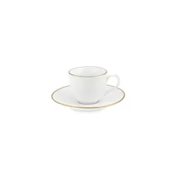 Maesta', Tazzina caffe con piatto Ml. 90 - La Porcellana Bianca