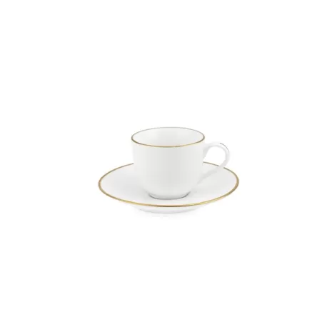 Maesta', Tazzina caffe con piatto Ml. 90 - La Porcellana Bianca