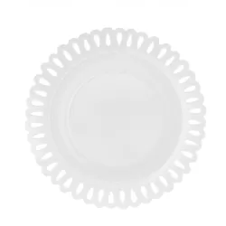 Giulietta, Piatto piano traforato Cm. 28 - La Porcellana Bianca