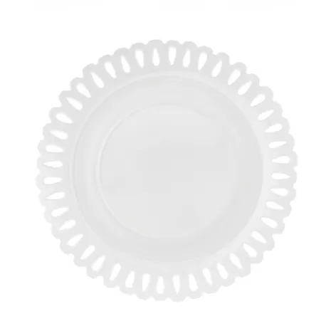 Giulietta, Piatto piano traforato Cm. 28 - La Porcellana Bianca