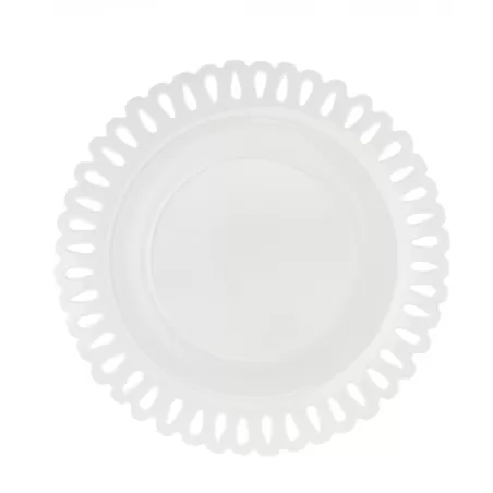 Giulietta, Piatto piano traforato Cm. 28 - La Porcellana Bianca