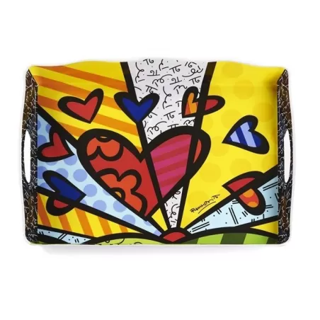 Vassoio rettangolare melammina - Romero Britto