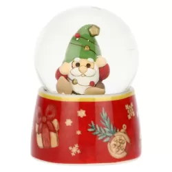 Boule de neige con gnomo Oliver in vetro e ceramica, piccola - Thun