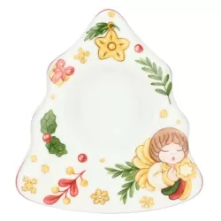 Porta tea-light a forma di albero in porcellana Sorprese di Natale - Thun