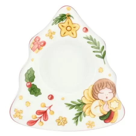 Porta tea-light a forma di albero in porcellana Sorprese di Natale - Thun