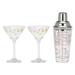 Set 2 bicchieri Martini con shaker Sorprese di Natale - Thun