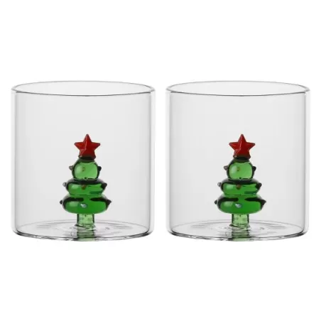 Set 2 bicchieri con albero Sorprese di Natale - Thun