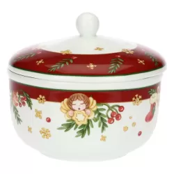 Biscottiera in porcellana Sorprese di Natale - Thun