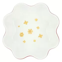 Ciotola a forma di quadrifoglio in porcellana Sorprese di Natale, media - Thun