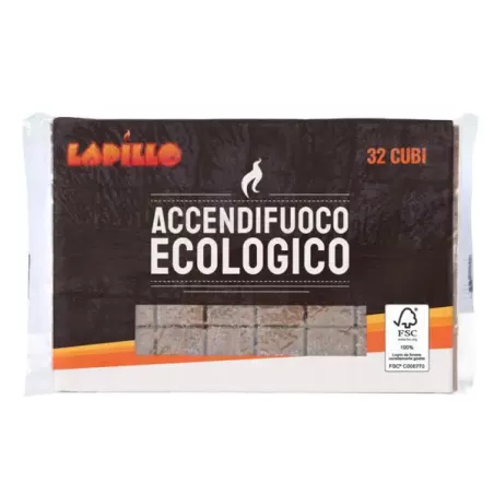 Accenditore ecologico cubetti Pz.32