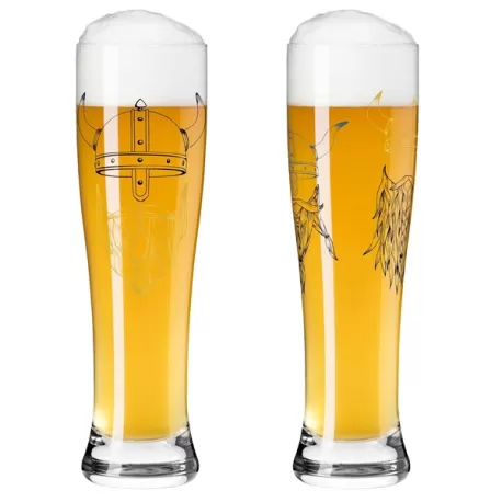 Bicchiere birra Weizen "Brauchzeit 9" A. Vasconcelos Vichingo & Vichingo - Ritzenhoff