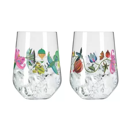 Tumbler Gin Tonic "Botanic lights" Fiori e Uccelli - Ritzenhoff