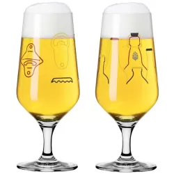 Bicchiere birra Pilsner "Brauchzeit 7" A. Vasconcelos - Bottiglie di birra & Apribottiglie - Ritzenhoff