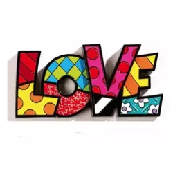 Scritta decorativa Love cm. 20X10 - Romero Britto