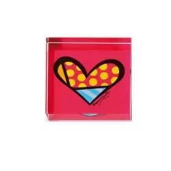 Fermacarte vetro Cuore - Romero Britto