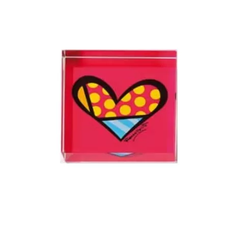 Fermacarte vetro Cuore - Romero Britto