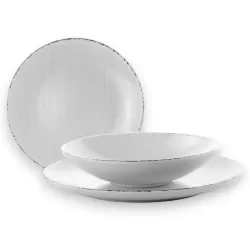 Servizio tavola 18 pezzi Almond Black - Weissestal