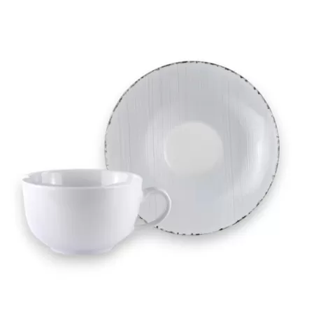 Tazza Colazione con piatto Almond Black - Weissestal