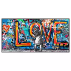Quadro con finitura extralucida, Glossy Love Cm.120x60 - Palais Royal