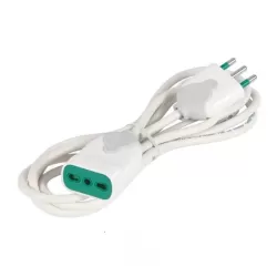 Prolunga Mt.5 spina 16 amper presa 10/16 amper bianca