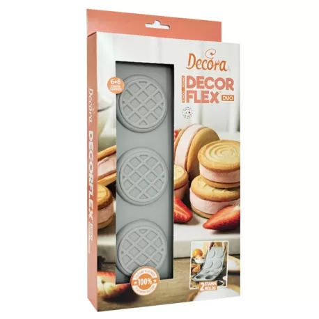 Stampo duo tondo in silicone 6 cavità - Decora