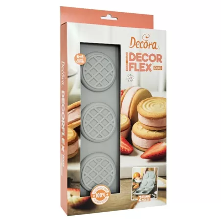 Stampo duo tondo in silicone 6 cavità - Decora