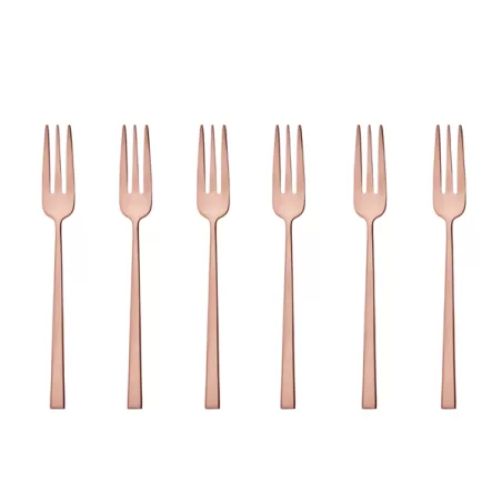 Rock, Set 6 forchettine dolce pvd copper - Sambonet