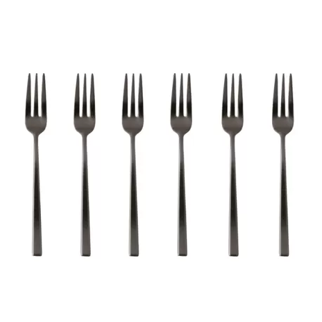 Rock, Set 6 forchettine dolce diamond pvd 2black - Sambonet