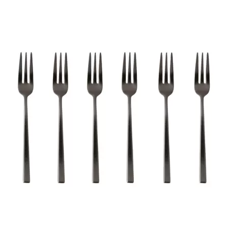 Rock, Set 6 forchettine dolce diamond pvd 2black - Sambonet