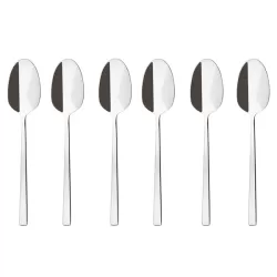 Rock, Set 6 cucchiaini tè/caffè inox - Sambonet