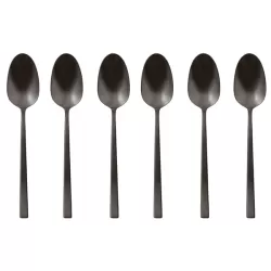 Rock, Set 6 cucchiaini tè/caffè diamond pvd 2black - Sambonet