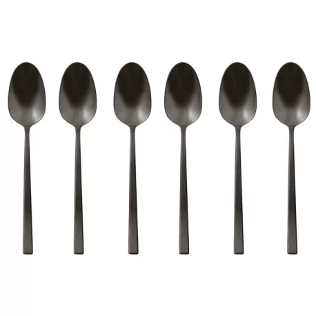 Rock, Set 6 cucchiaini tè/caffè diamond pvd 2black - Sambonet