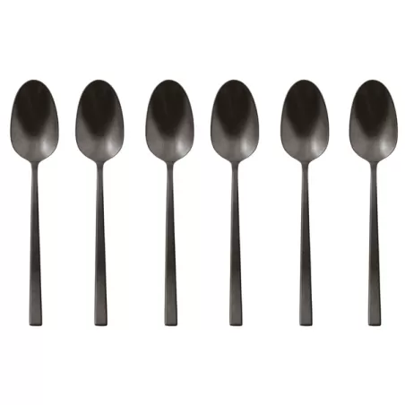 Rock, Set 6 cucchiaini tè/caffè diamond pvd 2black - Sambonet
