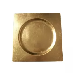 Tavola in festa, Sottopiatto quadrato in oro - L'oca Nera