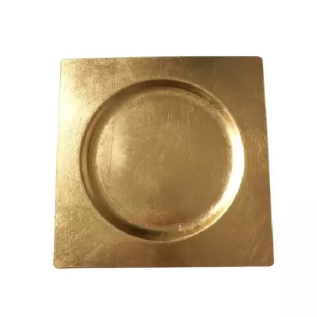 Tavola in festa, Sottopiatto quadrato in oro - L'oca Nera