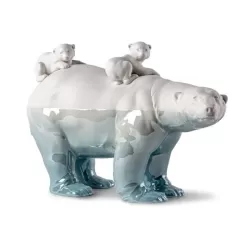 Mamma orsa e i suoi piccoli - Underwater - Lladro