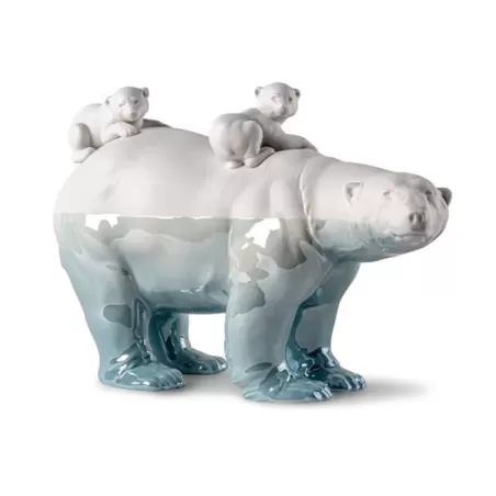 Mamma orsa e i suoi piccoli - Underwater - Lladro