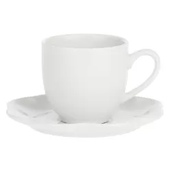 Villadeifiori, Tazza caffè con piatto Cc. 85 - La Porcellana Bianca