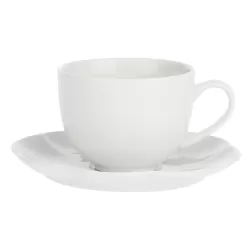 Villadeifiori, Tazza Tè con piatto Cc. 200 - La Porcellana Bianca