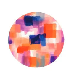 Sottopiatto tondo in ecocuoio spennellato Cm.33 set 4 pezzi, Astratto - Wosde 2