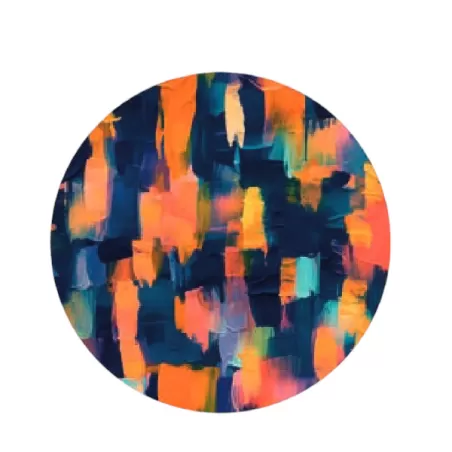 Sottopiatto tondo in ecocuoio spennellato Cm.33 set 4 pezzi, Astratto - Wosde