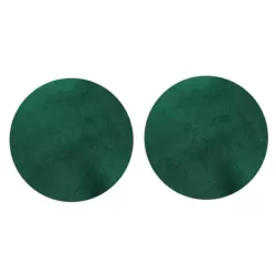 Sottopiatto tondo in velluto Cm.33 set 2 pezzi, Smeraldo - Wosde