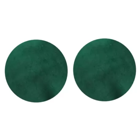 Sottopiatto tondo in velluto Cm.33 set 2 pezzi, Smeraldo - Wosde