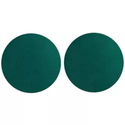 Sottopiatto tondo in velluto Cm.33 set 2 pezzi, Petrolio - Wosde