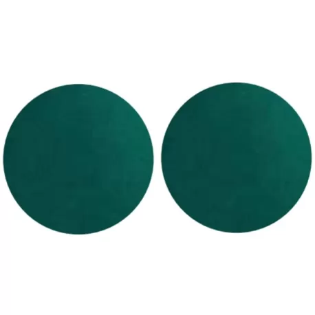 Sottopiatto tondo in velluto Cm.33 set 2 pezzi, Petrolio - Wosde