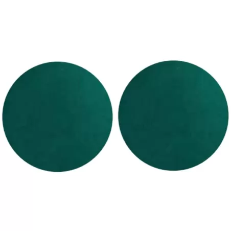 Sottopiatto tondo in velluto Cm.33 set 2 pezzi, Petrolio - Wosde