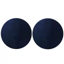 Sottopiatto tondo in velluto Cm.33 set 2 pezzi, Blu - Wosde