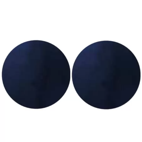 Sottopiatto tondo in velluto Cm.33 set 2 pezzi, Blu - Wosde